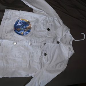 White jean jacket